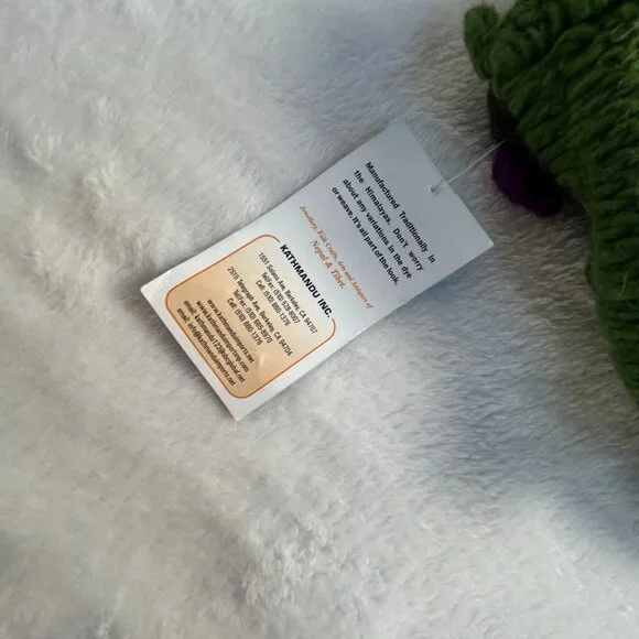 Kathmandu Inc Hand Warmer Wool Fingerless Gloves Floral Crochet Detail Green New - Picture 4 of 4